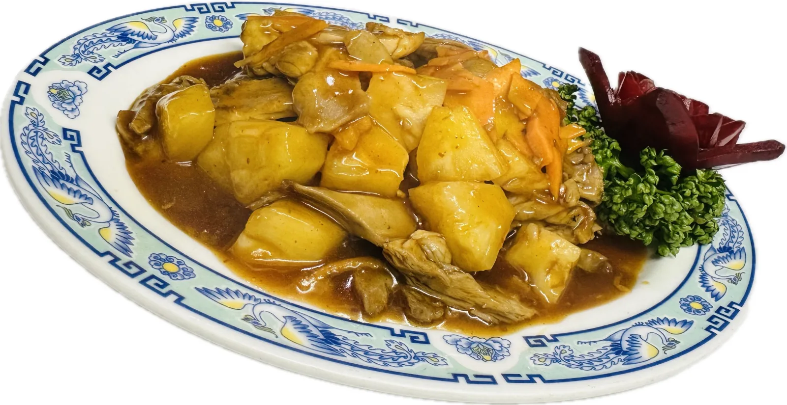 Duck with pineapple
